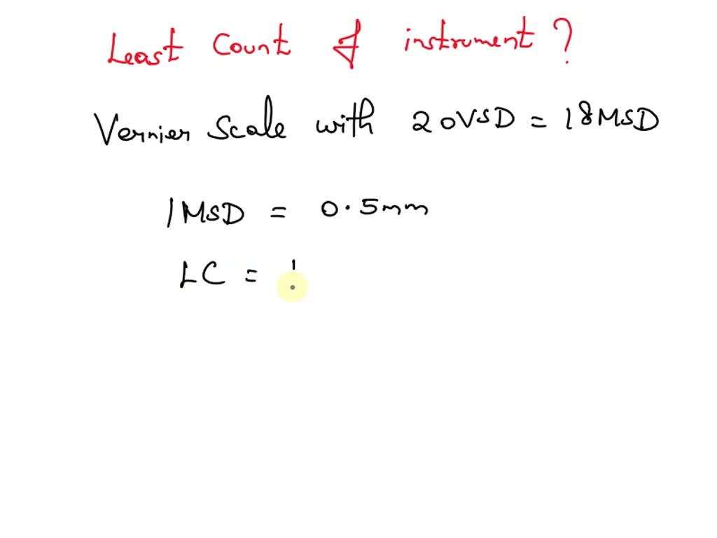SOLVED The vernier scale of a vernier calipers has 20 divisions, and the total length of the