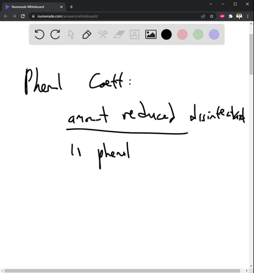 SOLVED A phenol coefficient evaluation was performed on a new disinfectant. The procedure was