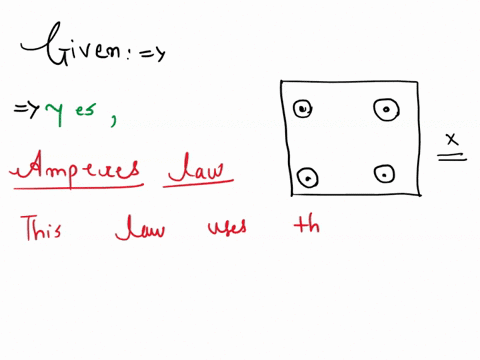 consider-a-wire-with-a-square-cross-section-as-shown-could-you-use-amperes-law-to-determine-the-magnetic-field-the-point-marked-near-the-wire-explain-why-or-why-not-long-straight-wire-with-s-77749