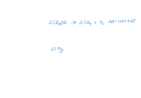 calculate-the-amount-of-heat-transferred-when-270-g-of-ch3ohg-is-decomposed-by-this-by-2ch3ohg-to-2ch4go2g-delta-h2528kj-at-constant-pressure-93796
