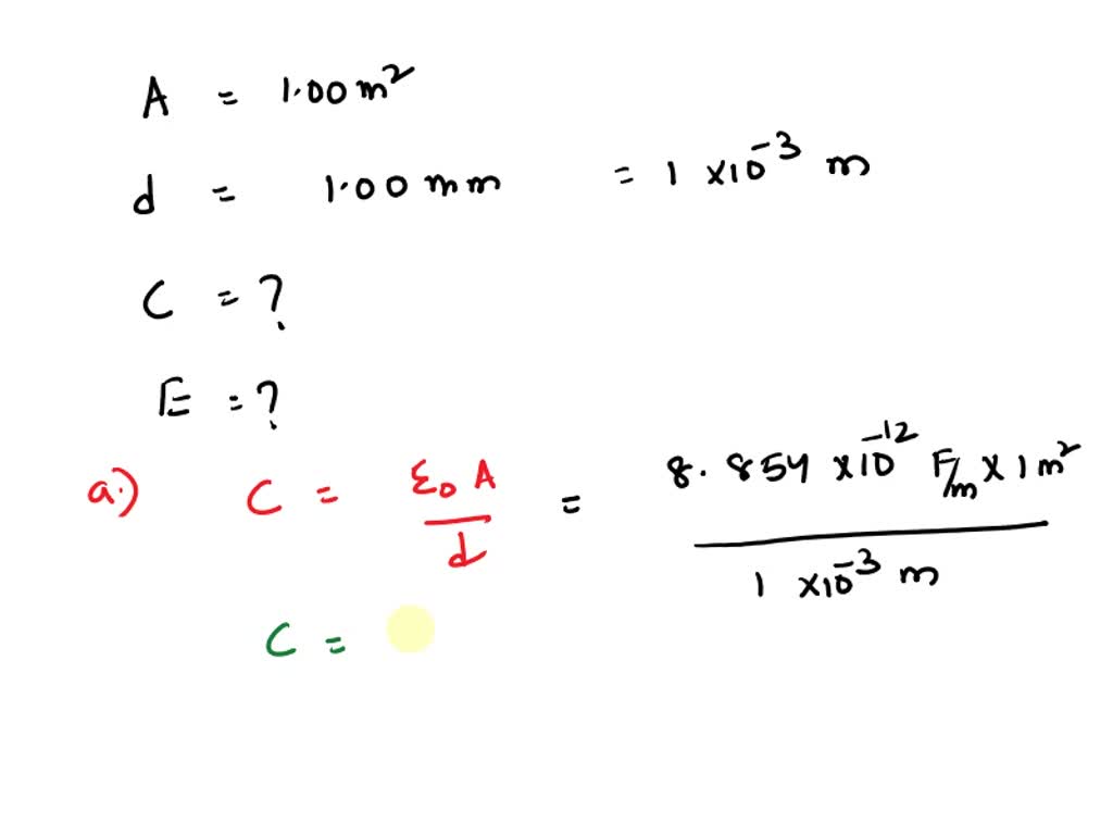 SOLVED How Does One FIND THE ENREGY STORED IN A PARALLEL PLATE N 