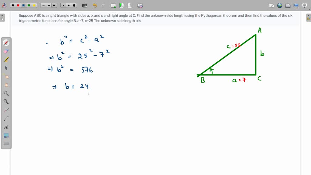 SOLVED Suppose ABC is a right triangle with sides a b and c and