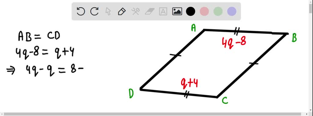 SOLVED What is the length of side AB of parallelogram ABCD