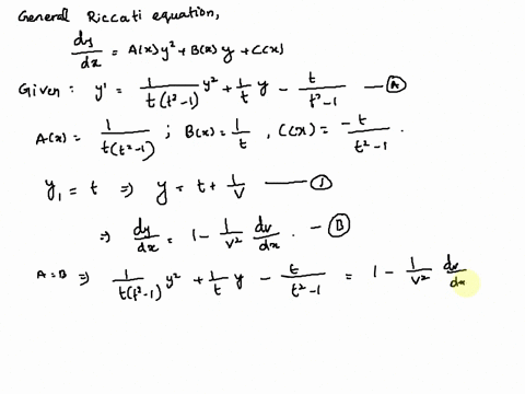 show-that-y1-tis-a-solution-to-the-first-order-riccati-differential-equation-given-below-and-find-its-general-solution-y-t631-y2-1y-t2-_1-58325
