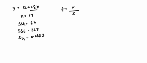 regression-analysis-was-applied-between-sales-data-in-1000s-and-advertising-data-x-in-s1oos-and-the-following-information-was-obtained-estimated-regression-equation-y-12-18-x-n-17-ssr-60-sse-21912