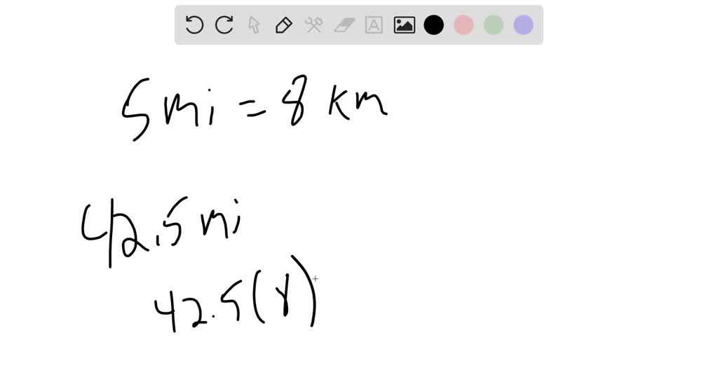 solved-a-distance-of-5km-is-greater-than-3-20-miles