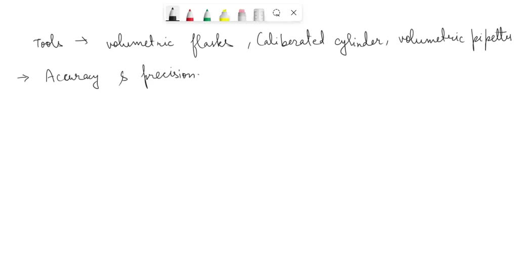 SOLVED Question Which piece of volumetric glassware should be used