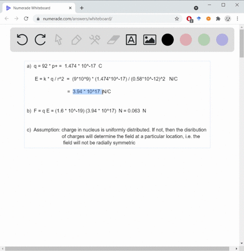 a-uranium-nucleus-has-92-protons-a-determine-the-magnitude-of-the-vece-field-at-a-distance-of-058-times-10-12-mathrmm-from-the-nucleus-about-the-radius-of-the-innermost-electron-orbit-around-the-nuc-2