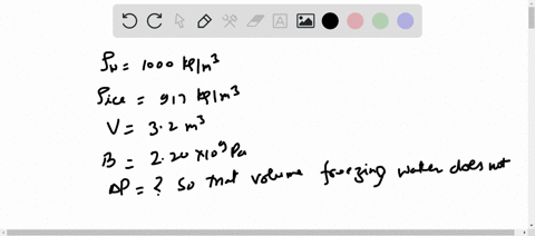 the-density-of-water-that-is-at-0c-is-very-nearly-1000-kgm3-it-is-actually-99984-kgm3-whereas-the-density-of-ice-that-is-at-0c-is-917-kgm3-calculate-the-pressure-necessary-to-keep-32-m3-of-w-90674