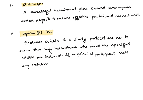 1which-of-the-following-are-elements-of-a-successful-recruitment-plan-a-avoiding-unnecessarily-restrictive-inclusion-and-exclusion-criteria-in-the-protocol-b-identifying-a-recruiting-strategy-during-p