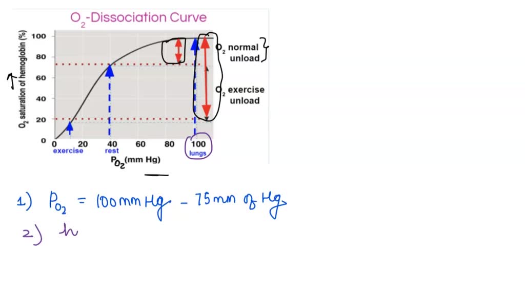 Solved The Oxyhemoglobin Dissociation Curve Is Shown In Fig Compute The Fraction Of