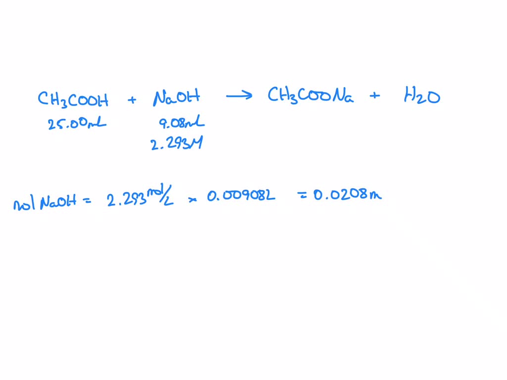 SOLVED Vinegar is a solution of acetic acid (CH3COOH) in water. For