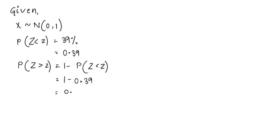 SOLVED XNO, 1) What is the Zscore P(Z