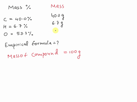 a-compound-contains-400-carbon-67-hydrogen-and-533-oxygen-calculate-the-empirical-formula