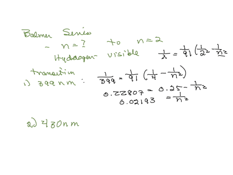 the-balmer-series-of-spectral-lines-of-hydrogen-appears-in-the-visible-region-what-is-the-lower-energy-level-that-the-electron-transition-start-from-and-what-transition-correspond-to-the-spe-22925