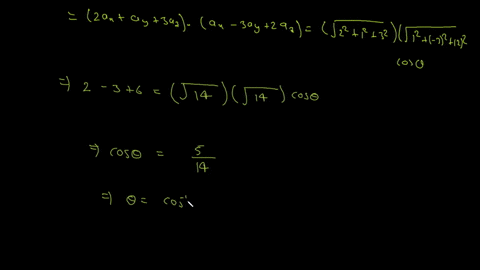 find-the-acute-angle-between-the-two-vectors-a-2ax-ay-3az-and-b-ax-3ay-2az-by-using-the-definition-ofa-the-dot-productb-the-cross-product-78875