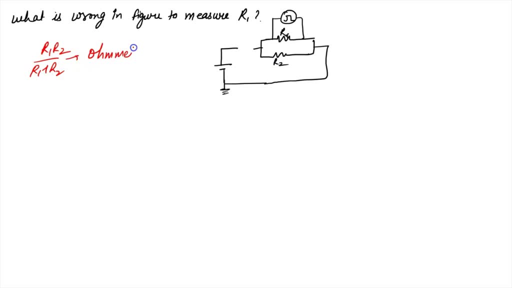 What is wrong in Fig for measuring the resistance of R using an