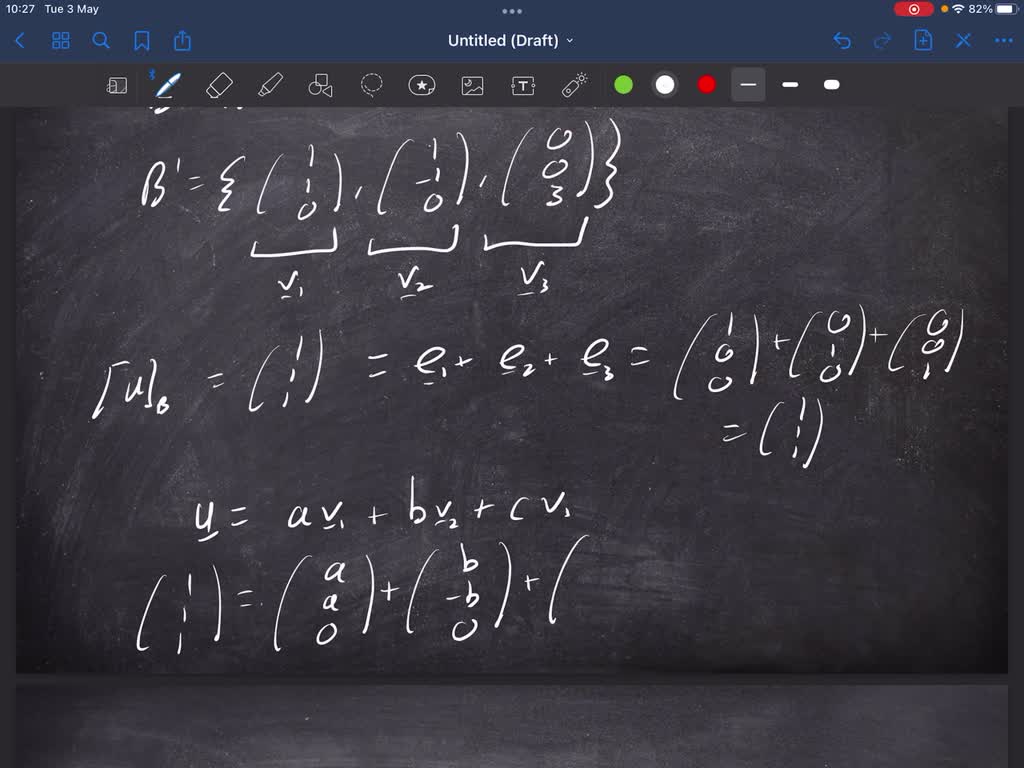 SOLVED Let E be the standard basis of R3 and another basis given by B