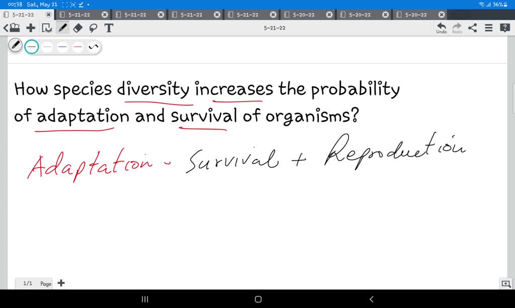 SOLVED: How species diversity increases the probability of adaptation and  survival of organisms?