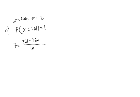 the-length-of-human-pregnancies-is-approximately-normal-with-mean-mu-equals-266-days-and-standard-deviation-sigma-equals-16-days-complete-parts-a-through-f-question-content-area-bottom-part-1-a-what-i