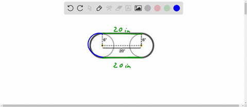 in-a-two-pulley-system-the-centers-of-the-pulleys-are-20-in-apart-if-the-radius-of-each-pulley-measures-6-in-how-long-is-the-belt-used-in-the-pulley-system-39546