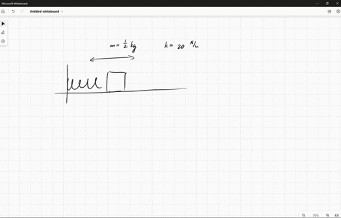 a-050-kg-mass-is-attached-to-a-spring-of-spring-constant-20-nm-along-a-horizontal-frictionless-surface-the-object-oscillates-in-simple-harmonic-motion-and-has-a-speed-of-15-ms-at-the-equilib-96077