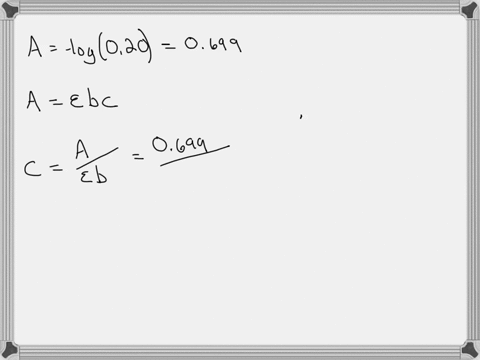 a-solution-shows-transmittance-of-20-when-taken-in-a-cell-of-25-cm-thickness-calculate-concentration-of-this-solution-ofits-molar-absorption-coefficient-is-12000-dm-mol-cm-45693