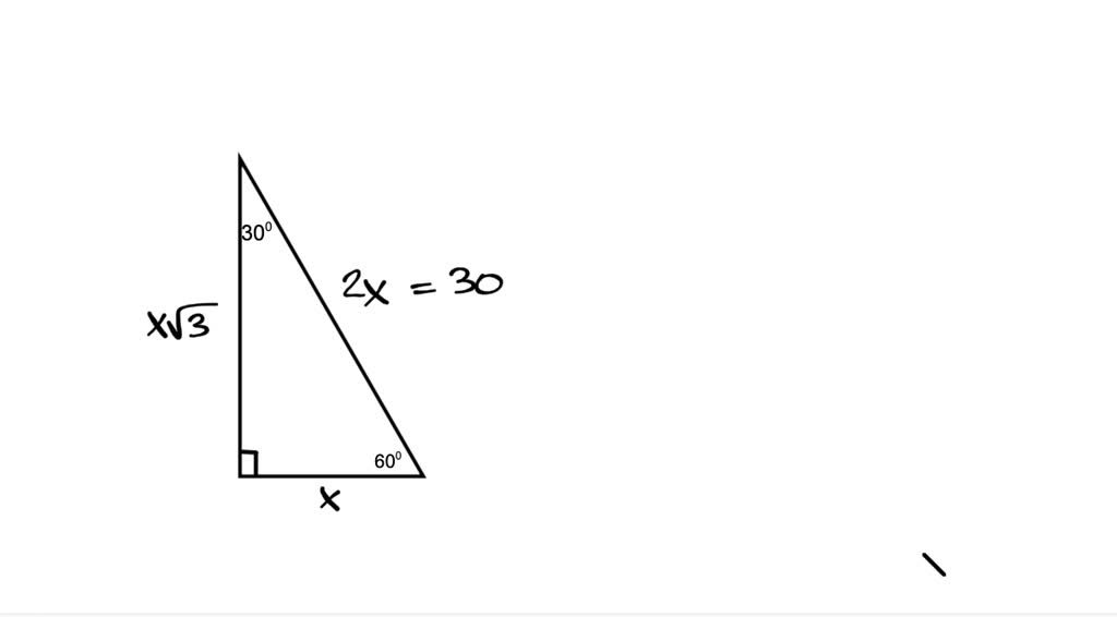 What Is The Hypotenuse Of A 30 60 90 Right Triangle