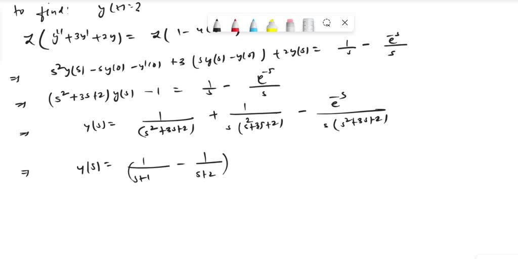 SOLVED: Determine the total solution given the following differential ...