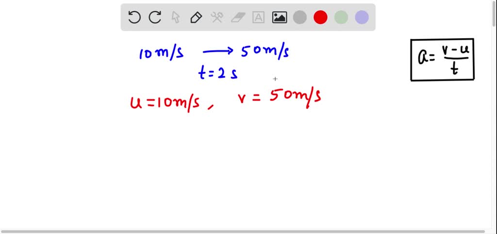 SOLVED: A rocket sled accelerates from 10 m/sec to 50 m/sec in 2 ...