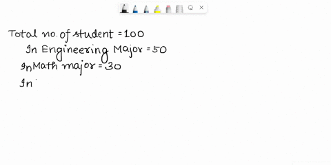 consider-randomly-selected-100-students-at-a-certain-university-it-is-found-that-out-of-the-selected-students-50-are-engineering-majors-and-30-of-them-are-math-majors-assume-that-10-students-50374