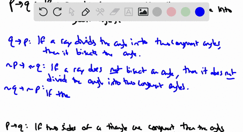 write-the-converse-the-inverse-and-the-contrapositive-of-each-statement-a-if-a-ray-bisects-an-angle-72224