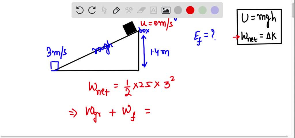 SOLVED: Problem 3.47 A 25 kg box slides down a rough inclined plane of
