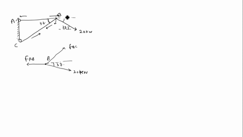 b-the-bracket-abc-is-shown-in-figure-q2members-ab-and-bc-have-a-cross-sectional-area-of-770-mmtake-modulus-of-clasticity-for-the-bracket-as-70-gpaif-the-bracket-is-subjected-to-a-point-load-86886