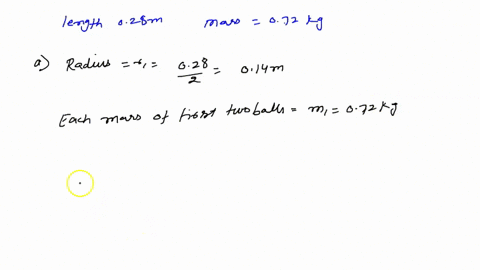 mounted-on-a-low-mass-rod-of-length-028-m-are-four-balls-two-balls-shown-in-red-on-the-diagram-each-of-mass-072-kg-are-mounted-at-opposite-ends-of-the-rod-two-other-balls-each-of-mass-023-kg-30979