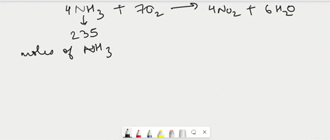 using-the-following-balanced-chemical-equation-how-many-moles-of-oxygen-are-needed-to-react-with-235-g-of-ammonia-nh3-mwnh3-17-gmolgmol-4-nh3-7-o2-4-no2-6-h2o-95977