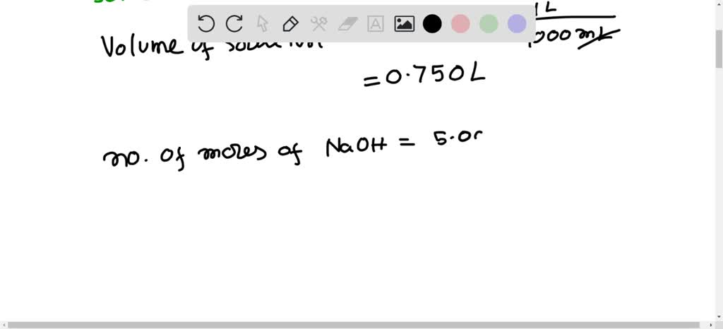 Solved Calculate The Molarity Of A Solution Containing 5g Of Naoh In 450ml Solution