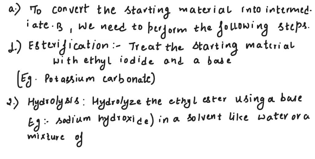 SOLVED: A synthesis of the prodrug Perindopril is outlined below. EIOzC ...