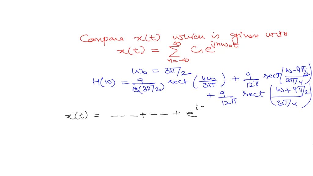 Solved Given A Signal X T With The Autocorrelation Function Rx τ 20δ T Calculate The Signal