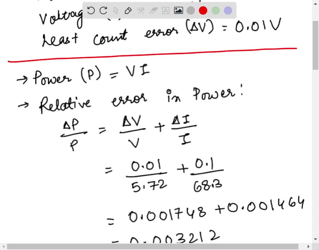 SOLVED on 8 The instrument error in the voltmeter shown below is