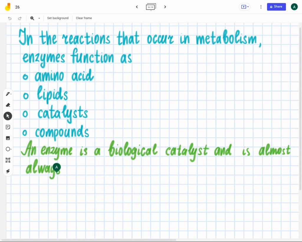 SOLVED Question 21 In the reactions that occur in metabolism, enzymes