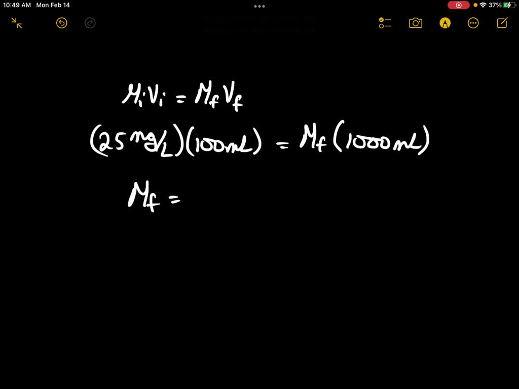 SOLVED QUESTION 3 (5 points) 100 mL of a 25 mg/L stock zinc solution