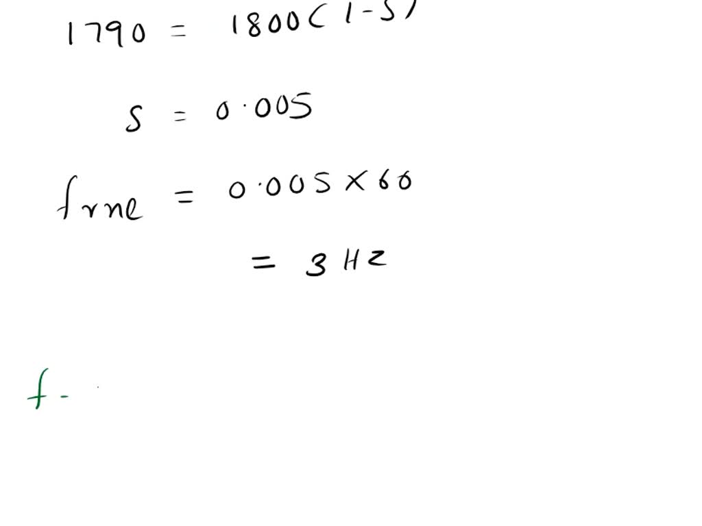 SOLVED Question7 The rotor resistance and standstill reactance of