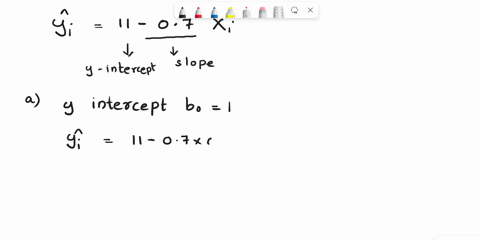 fitting-a-straight-line-to-a-set-of-data-yields-the-following-prediction-line-complete-a-through-c-below-yi-11-07x-interpret-the-meaning-of-the-y-intercept-po-choose-the-correct-answer-below-61576
