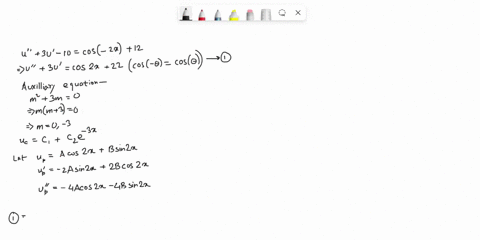 6321-use-the-annihilator-method-to-determine-the-form-of-a-particular-solution-for-the-given-equation-u-3u-10-cos-2x-12-find-a-differential-operator-that-will-annihilate-the-nonhomogeneity-c-36743