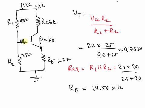 fig-2-q3-determine-the-dc-bias-voltage-vce-and-the-current-ic-for-the-voltage-divider-configuration-of-fig-3-with-the-following-parameters-vcc-22-v-b-60-ri-90-k2-rz-25-k0-rc-6-ko-and-rg-12-k-56021