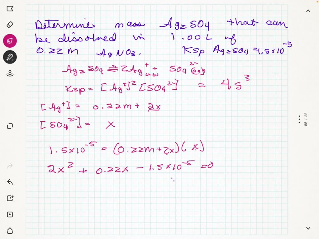 SOLVED: Determine the maximum amount (grams) of silver sulfate (Ag2SO4 ...