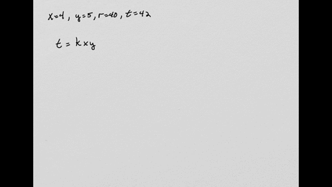 express-the-statement-as-an-equation-use-k-as-the-constant-of-proportionality-tis-proportional-to-the-product-x-and-y-and-inversely-proportional-to-r-use-the-given-information-to-find-the-co-43194