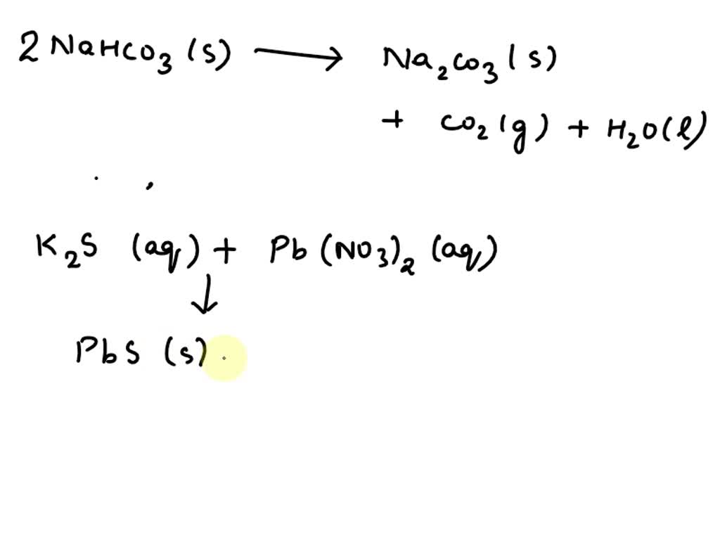 Solved Solid Sodium Bicarbonate Decomposes When Heated To Form Solid Sodium Carbonate Carbon 0132