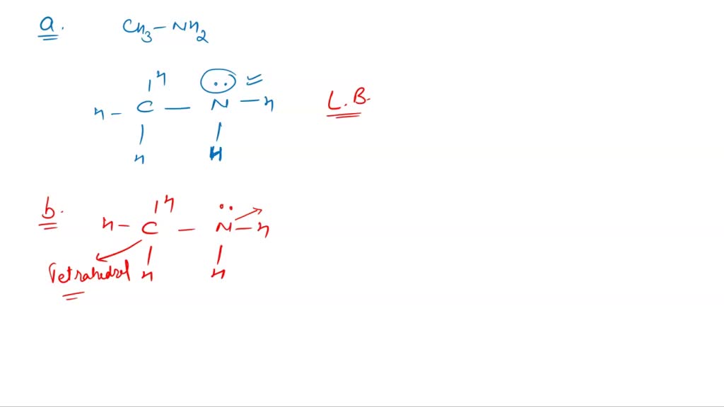 SOLVED 3. For the molecule of methylamine, CH3NH2, do the following a